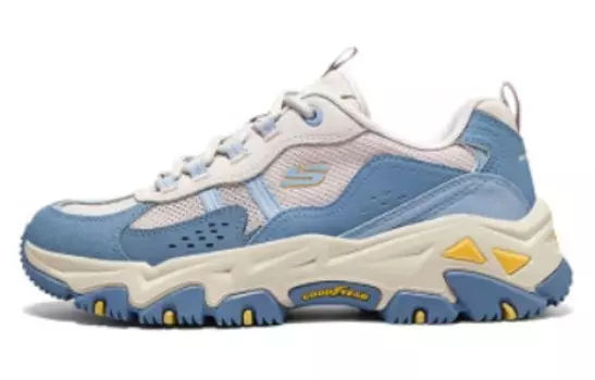 Кроссовки Skechers Lifestyle Shoes Women's Low-top Blue Beige, синий/серый