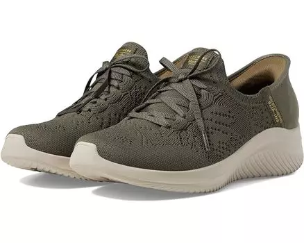Кроссовки SKECHERS Martha Stewart - Ultra Flex 3.0 -Back On Track - HANDS FREE SLIP-INS, оливковый