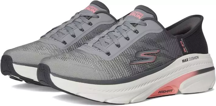 Кроссовки SKECHERS Max Cushioning Arch Fit 2.0 Adelphi Hands Free Slip-Ins, цвет Gray/Coral