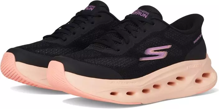 Кроссовки SKECHERS Max Cushioning Glide Step Hartford Hands Free Slip-Ins, цвет Black/Purple