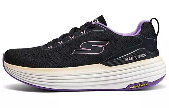 Кроссовки Skechers Max Cushioning Lifestyle Shoes Women's Low-top Black/white, фиолетовый