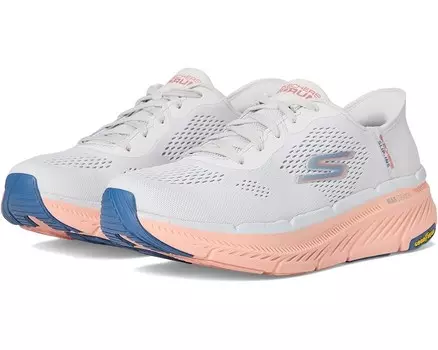 Кроссовки SKECHERS Max Cushioning Premier 2.0 Alora Hands Free Slip-Ins, цвет Light Gray/Orange