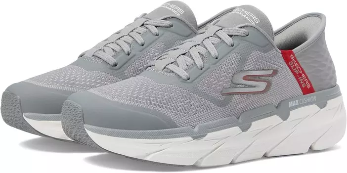 Кроссовки SKECHERS Max Cushioning Premier Ascendant Hands Free Slip-Ins, цвет Gray/Red
