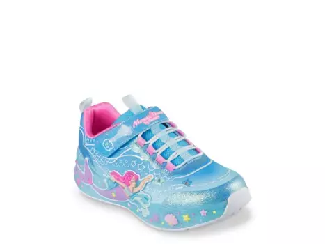 Кроссовки Skechers Mermaid Dreams Light-Up — детские, светло-голубые