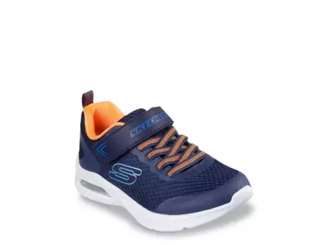 Кроссовки Skechers Microspec Max — детские, темно-синий/оранжевый
