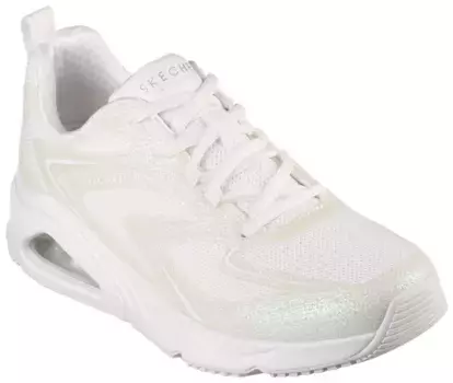 Кроссовки Skechers на танкетке "TRES-AIR UNO-GLIT-AIRY", с классным дизайном каблука, повседневная обувь, полуботинки, туфли на шнуровке, белый