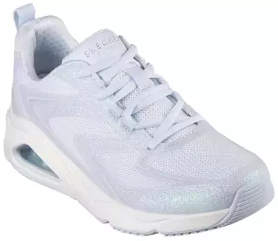 Кроссовки Skechers на танкетке "TRES-AIR UNO-GLIT-AIRY", с классным дизайном каблука, повседневная обувь, полуботинки, туфли на шнуровке, голубой