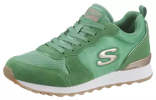 Кроссовки Skechers "OG 85 - GOLDN GURL", повседневная обувь, полуботинки, шнуровка с пеной с эффектом памяти с воздушным охлаждением, зеленый