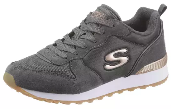 Кроссовки Skechers "OG 85 - GOLDN GURL", повседневная обувь, полуботинки, шнуровка с пеной с эффектом памяти с воздушным охлаждением, серый