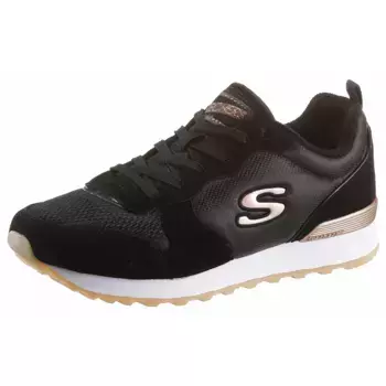 Кроссовки Skechers "OG 85 - GOLDN GURL", повседневная обувь, полуботинки, шнуровка с пеной с эффектом памяти с воздушным охлаждением, цвет Schwarz-Goldfarben