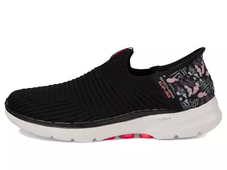 Кроссовки SKECHERS Performance Go Walk 6 Tropical Bay Hands Free Slip-Ins, черный/розовый