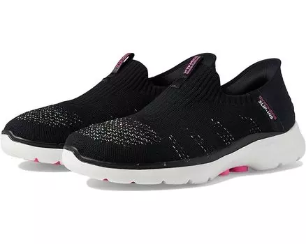 Кроссовки SKECHERS Performance Go Walk 6 Valentina Hands Free Slip-Ins, цвет Black/Multi