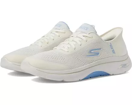 Кроссовки SKECHERS Performance Go Walk Arch Fit 2.0 Valencia Hands Free Slip-Ins, цвет Natural/Light Blue