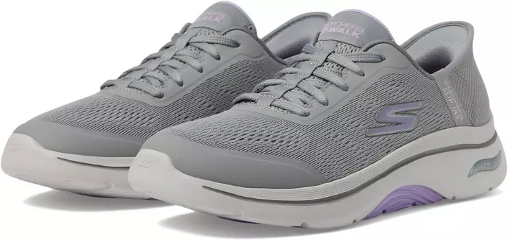 Кроссовки SKECHERS Performance Go Walk Arch Fit 2.0 Valencia Hands Free Slip-Ins, цвет Gray/Lavender