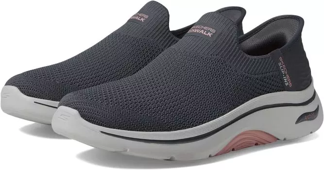 Кроссовки SKECHERS Performance Go Walk Arch Fit 2.0 Val Hands Free Slip-Ins, цвет Charcoal/Pink