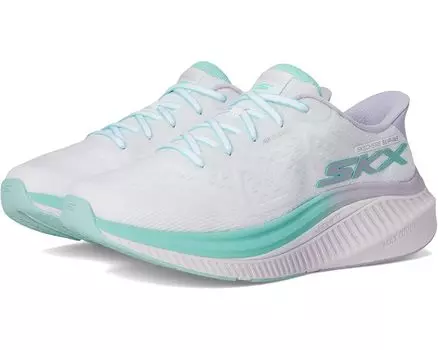 Кроссовки SKECHERS Performance Max Cushioning Arch Fit Areena Hands Free Slip-Ins, цвет White/Mint