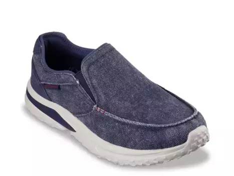 Кроссовки Skechers Relaxed Fit Solvano Varone Slip-On, темно-синие
