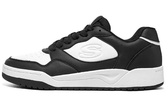 Кроссовки Skechers Skateboarding Shoes Men Low-top Black/White, черный/белый