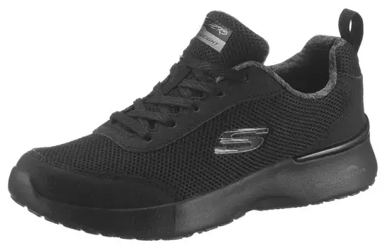 Кроссовки Skechers "Skech-Air Dynamight - Fast Brake", металлический элемент на пятке, повседневная обувь, полуботинки, туфли на шнуровке, черный