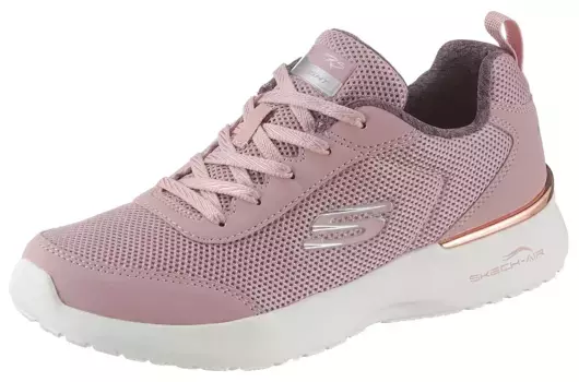 Кроссовки Skechers "Skech-Air Dynamight - Fast Brake", металлический элемент на пятке, повседневная обувь, полуботинки, туфли на шнуровке, розовый
