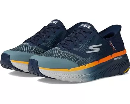 Кроссовки SKECHERS Skechers Hands Free Slip-ins Max Cushion Premier 2.0, цвет Navy/Orange