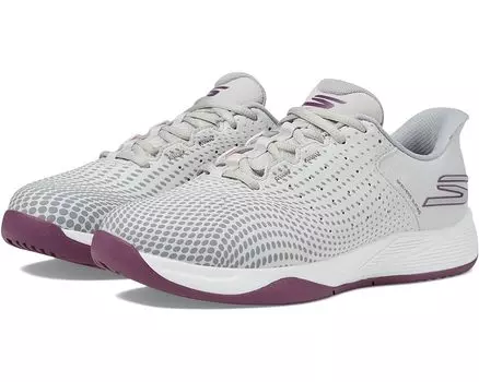 Кроссовки SKECHERS Skechers Pickleball Slip-ins Relaxed Fit: Viper Court Reload, цвет Grey/Purple