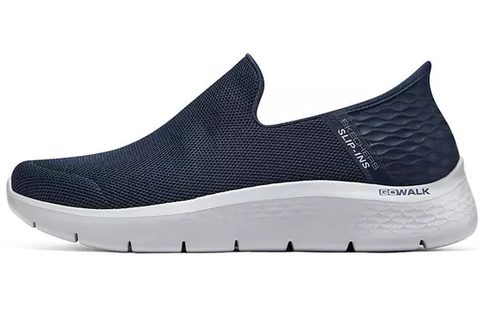 Кроссовки Skechers Slip Ins Lifestyle Shoes Men Low-top White/Royal Blue/Fern Green, синий/белый