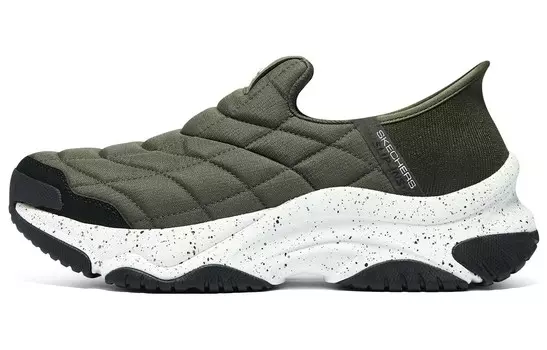 Кроссовки Skechers Slip Ins Lifestyle Shoes Men Low-top Olive Green, зеленый