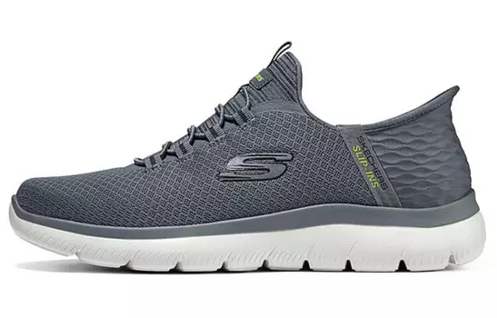 Кроссовки Skechers Slip Ins Lifestyle Shoes Men Low-top Grey/Green/White, серый