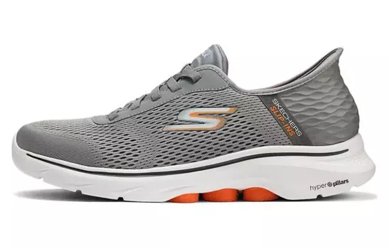 Кроссовки Skechers Slip Ins Lifestyle Shoes Men Low-top Gray/Orange, серый/оранжевый