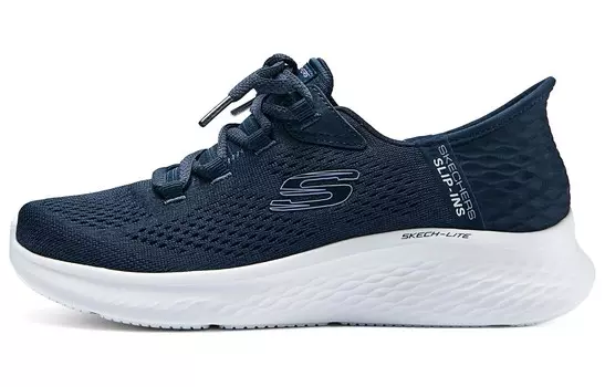 Кроссовки Skechers Slip Ins Lifestyle Shoes Women's Low-top Navy Blue/lavender, синий