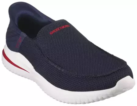 Кроссовки Skechers Slip-On "DELSON 3.0-CABRINO", тапочки с функцией вставки для легкого надевания, цвет морской волны