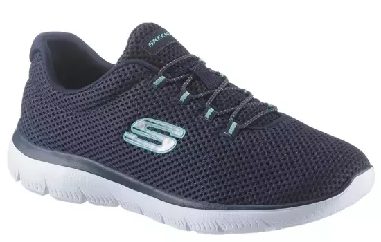 Кроссовки Skechers Slip-On "Summit", слипоны, повседневная обувь, удобная обувь с мягким краем голенища, цвет морской волны