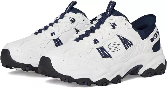 Кроссовки SKECHERS Stamina AT Hands Free Slip-In Sneaker, цвет White/Navy