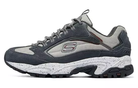 Кроссовки Skechers Stamina Lifestyle Shoes Men Low-top Black/grey/white, черный/серый
