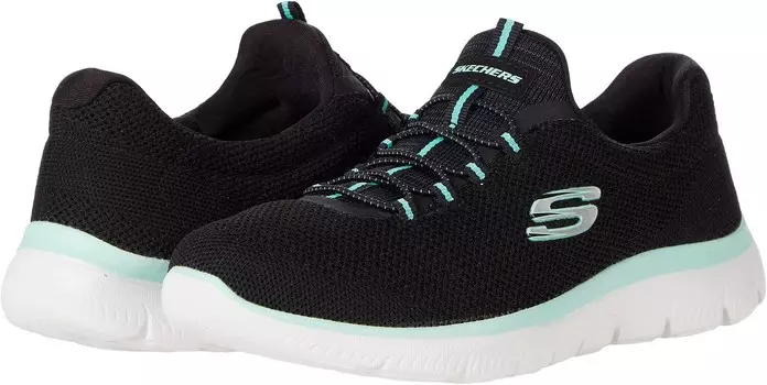 Кроссовки SKECHERS Summits-Cool Classic, цвет Black/Turquoise