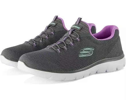 Кроссовки SKECHERS Summits-Cool Classic, цвет Charcoal/Lavender