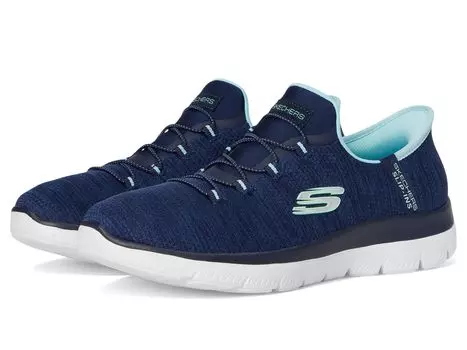 Кроссовки SKECHERS Summits Everyday Set Hands Free Slip-INS, цвет Navy Aqua
