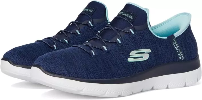 Кроссовки SKECHERS Summits Everyday Set Hands Free Slip-INS, цвет Navy Aqua