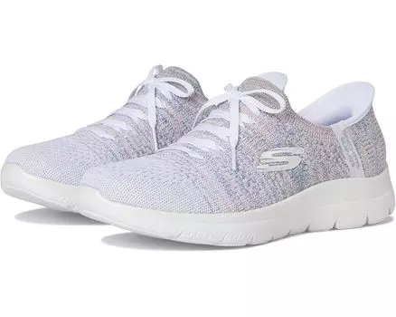 Кроссовки SKECHERS Summits Hands Free Slip-INS, цвет White Multi