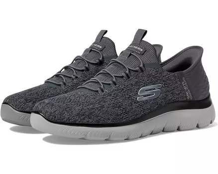 Кроссовки SKECHERS Summits Key Pace Hands Free Slip-In, цвет Charcoal/Black