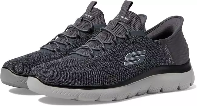 Кроссовки SKECHERS Summits Key Pace Hands Free Slip-In, цвет Charcoal/Black