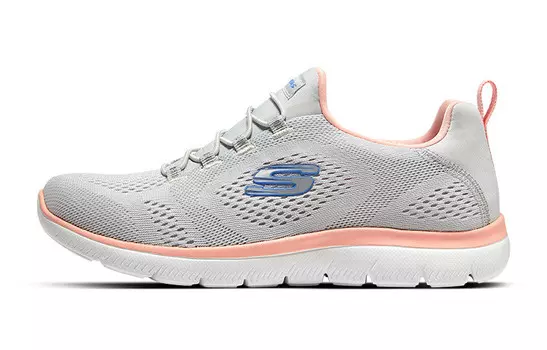 Кроссовки Skechers Summits Lifestyle Shoes Women's Low-top Gray/Orange, цвет Grey coral color