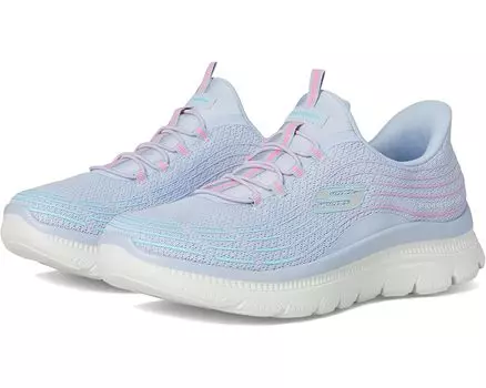 Кроссовки SKECHERS Summits Plus Hands Free Slip-INS, цвет Light Blue Multi
