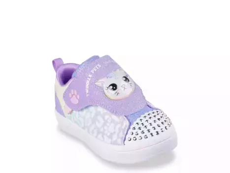 Кроссовки Skechers Twinkle Toes Twi-Lites Twinkle Pets Light-Up — детские, фиолетовые с эффектом омбре