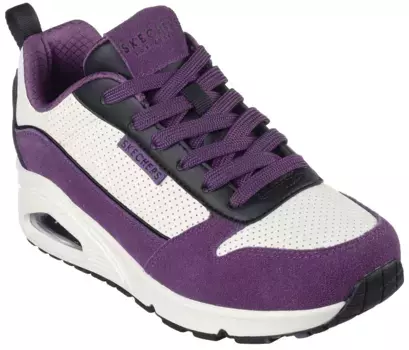 Кроссовки Skechers "UNO-2 MUCH FUN", с пеной с эффектом памяти с воздушным охлаждением, повседневная обувь, полуботинки, туфли на шнуровке, цвет Wei-Beere-Kombiniert