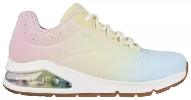 Кроссовки Skechers "UNO 2 OMBRE AWAY", в ярком цветовом сочетании, повседневная обувь, полуботинки, туфли на шнуровке, цвет Wei-Kombiniert