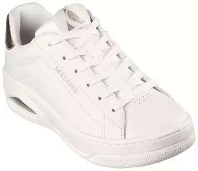 Кроссовки Skechers "UNO COURT", с металлизированной аппликацией, повседневная обувь, полуботинки, туфли на шнуровке, цвет Wei-Rosgoldfarben