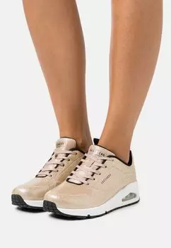 Кроссовки Skechers Uno, горячий расплав цвета шампанского с золотым блеском