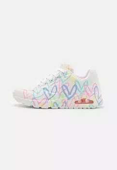 Кроссовки Skechers Uno Lace-up, белый/голубой/розовый